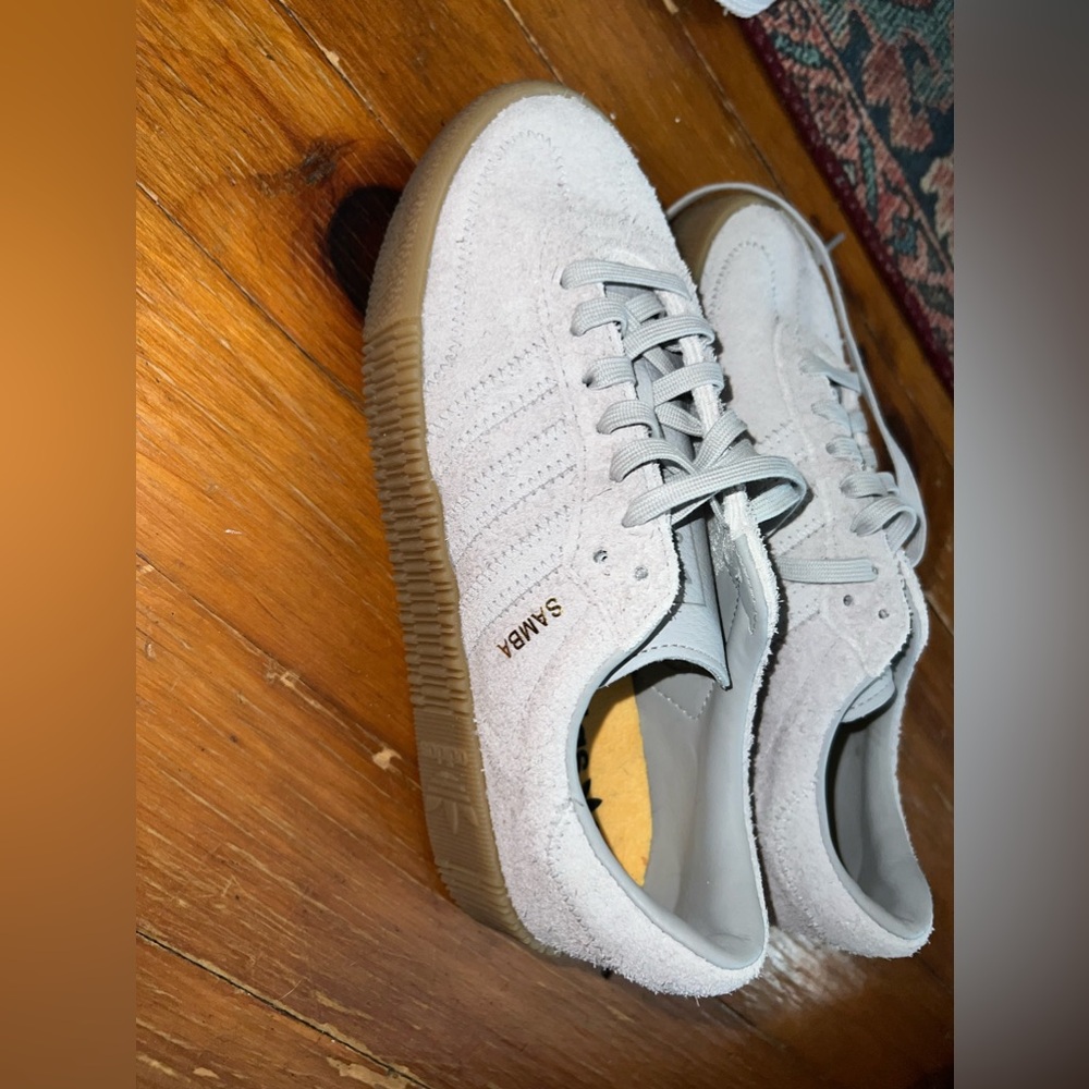 Adidas Samba grey suede with gum soles